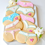 Bridal Shower Tushie Cookies–Pink, Blue and White