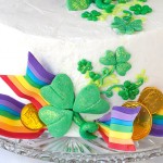 St. Patrick’s Day Cake with DIY Fondant Rainbow Ribbons