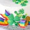 St. Patrick's Day Cake with DIY Fondant Rainbow Ribbons